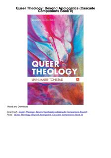 ❤️PDF⚡️ Queer Theology: Beyond Apologetics (Cascade Companions Book 0)