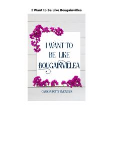 Download I Want to Be Like Bougainvillea
