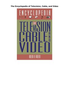 Ebook (download) The Encyclopedia of Television, Cable, and Video