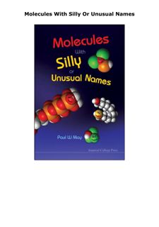 [PDF READ] Free Molecules With Silly Or Unusual Names