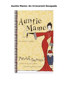 DOWNLOAD PDF Auntie Mame: An Irreverent Escapade