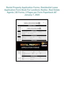 {EBOOK} ⚡DOWNLOAD⚡  Rental Property Application Forms: Residential Lease Application Form Book