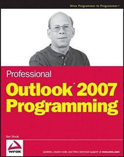 VIEW PDF EBOOK EPUB KINDLE Professional Outlook 2007 Programming by  Ken Slovak 📮