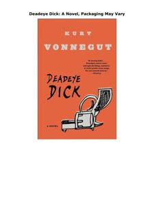 Ebook (download) Deadeye Dick: A Novel, Packaging May Vary