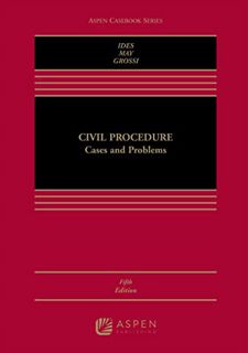 [VIEW] [KINDLE PDF EBOOK EPUB] Civil Procedure: Cases and Problems (Aspen Casebook) by  Allan Ides,C
