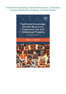 {EPUB} ⚡DOWNLOAD⚡  Traditional Knowledge, Genetic Resources, Customary Law and Intellectual Pro