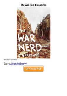 ⚡[PDF]✔ The War Nerd Dispatches