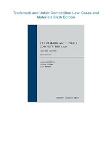 {EBOOK} ⚡DOWNLOAD⚡  Trademark and Unfair Competition Law: Cases and Materials     Sixth Edition