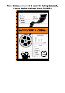 Ebook (download) Movie Critics Journal: 6 X 9 Inch Film Rating Notebook, Cinema Review Logbook,