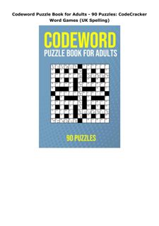 Pdf (read online) Codeword Puzzle Book for Adults - 90 Puzzles: CodeCracker Word Games (UK Spel