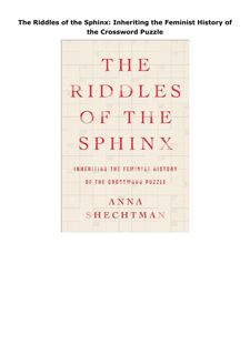 Ebook (download) The Riddles of the Sphinx: Inheriting the Feminist History of the Crossword Pu