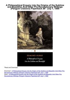 ⚡download A Philosophical Enquiry into the Origins of the Sublime and Beautiful: And