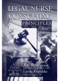 [Get] EPUB KINDLE PDF EBOOK Legal Nurse Consulting Principles by  Ann M. Peterson &  Lynda Kopishke