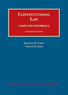 [ACCESS] EBOOK EPUB KINDLE PDF Varat and Amar's Constitutional Law, Cases and Materials (University