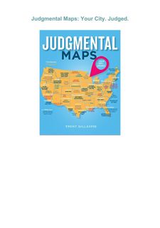Ebook❤️(Download )⚡️ Judgmental Maps: Your City. Judged.