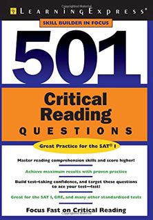VIEW [EPUB KINDLE PDF EBOOK] 501 Critical Reading Questions (501 Series) by  LearningExpress LLC Edi