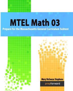 [Access] PDF EBOOK EPUB KINDLE MTEL Math 03: Prepare for the Massachusetts General Curriculum Subtes