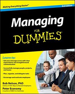 READ [KINDLE PDF EBOOK EPUB] Managing For Dummies by  Bob Nelson &  Peter Economy ☑️