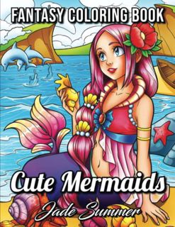 View [KINDLE PDF EBOOK EPUB] Mermaid Coloring Book: An Adult Coloring Book with Cute Mermaids, Ocean