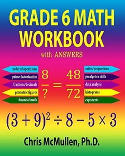 [Read] KINDLE PDF EBOOK EPUB Grade 6 Math Workbook with Answers (Improve Your Math Fluency) by  Chri