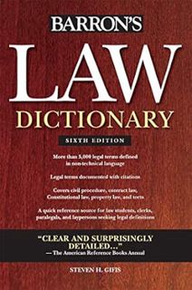 VIEW [PDF EBOOK EPUB KINDLE] Law Dictionary (Barron's Law Dictionary (Quality)) by Steven H. Gifis �