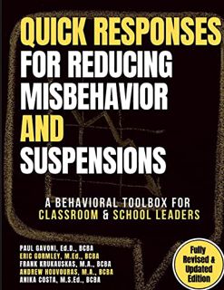 [Read] PDF EBOOK EPUB KINDLE QUICK Responses for Reducing Misbehavior and Suspensions: A Behavioral