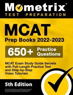 [READ] [EPUB KINDLE PDF EBOOK] MCAT Prep Books 2022-2023: MCAT Exam Study Guide Secrets, Full-Length