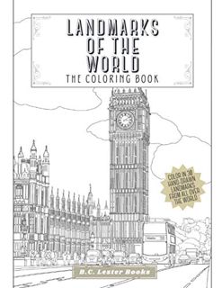 Access EPUB KINDLE PDF EBOOK Landmarks Of The World: The Coloring Book: Color In 30 Hand-Drawn Landm