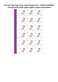 Download PDF Journal: Dog Yoga (Pug Yoga/Purple) 6x9 - DOT JOURNAL - Journal with dot grid pape