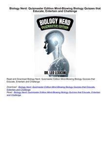 ⚡Read✔[PDF]  Biology Nerd: Quizmaster Edition Mind-Blowing Biology Quizzes that Educate,