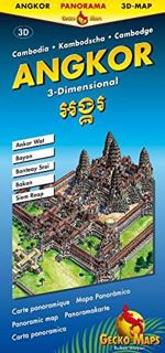 [View] PDF EBOOK EPUB KINDLE Angkor Wat 3-Dimensional Panoramic Map by  Gecko Maps ✏️