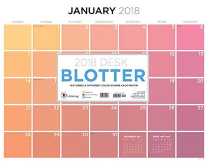 ACCESS [KINDLE PDF EBOOK EPUB] TF Publishing 2018 Color Grid Large Monthly Desk Pad Calendar, 22" x