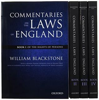 [READ] KINDLE PDF EBOOK EPUB The Oxford Edition of Blackstone's: Commentaries on the Laws of England