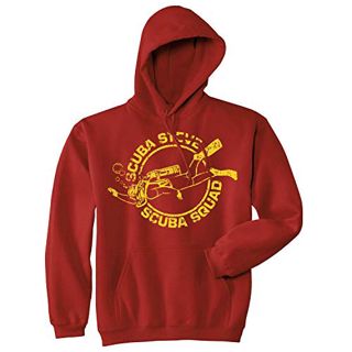 [ACCESS] [PDF EBOOK EPUB KINDLE] Scuba Steve Scuba Squad Sweatshirt Funny Diving Hoodie (Red) - XXL