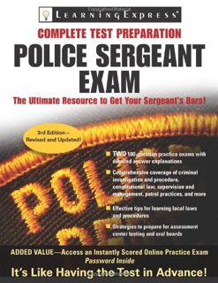 [View] EPUB KINDLE PDF EBOOK Police Sergeant Exam by  LearningExpress LLC Editors 📑