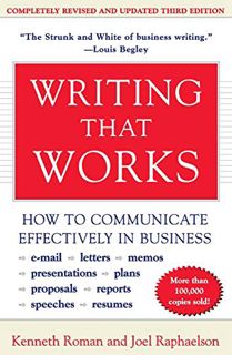 [View] [EPUB KINDLE PDF EBOOK] Writing That Works; How to Communicate Effectively In Business by  Ke
