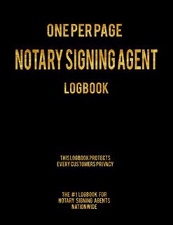 READ [KINDLE PDF EBOOK EPUB] Notary Signing Agent Log Book: Complete One-Per-Page Notary Public Logb