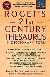 [Get] EPUB KINDLE PDF EBOOK Roget's 21st Century Thesaurus: Updated and Expanded 3rd Edition, in Dic