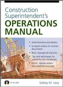 VIEW [EPUB KINDLE PDF EBOOK] Construction Superintendent's Operations Manual by Sidney M. Levy ☑️
