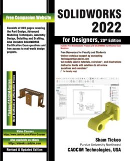 [Get] [KINDLE PDF EBOOK EPUB] SOLIDWORKS 2022 for Designers, 20th Edition by  Prof. Sham Tickoo Purd