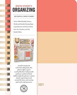 [GET] KINDLE PDF EBOOK EPUB Martha Stewart's Organizing 2021 Monthly/Weekly Planner Calendar by  Mar