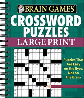 VIEW [KINDLE PDF EBOOK EPUB] Brain Games - Crossword Puzzles - Large Print (Green) by  Publications