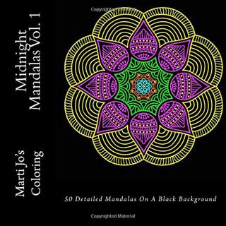 [VIEW] KINDLE PDF EBOOK EPUB Midnight Mandalas Vol. 1: A Stress Management Coloring Book For Adults
