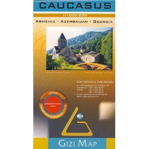 Get KINDLE PDF EBOOK EPUB Caucasus, Armenia-Azerbaijan-Georgia: 1:1 000 000 by  GiziMap (Firm) 📙