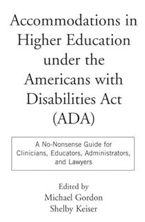 [ACCESS] [EBOOK EPUB KINDLE PDF] Accommodations in Higher Education under the Americans with Disabil