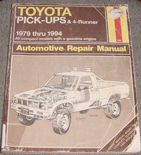 READ [PDF EBOOK EPUB KINDLE] TOYOTA PICK-UPS & 4-RUNNER AUTOMOTIVE REPAIR MANUAL. 1979-1994. by  Joh