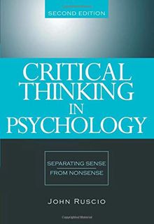 Get [PDF EBOOK EPUB KINDLE] Critical Thinking in Psychology: Separating Sense from Nonsense by  John