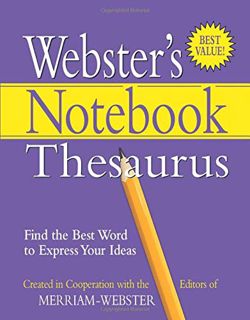 [Read] PDF EBOOK EPUB KINDLE Webster's Notebook Thesaurus, Newest Edition by  Editors of Merriam-Web