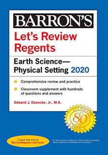 [VIEW] EBOOK EPUB KINDLE PDF Let's Review Regents: Earth Science--Physical Setting 2020 (Barron's Re