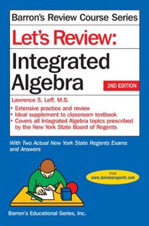 ACCESS [EPUB KINDLE PDF EBOOK] Let's Review: Integrated Algebra (Let's Review Series) by  Lawrence L